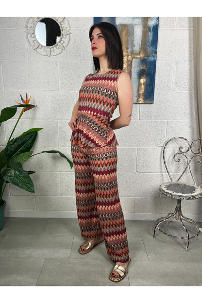 SUSY MIX Pantalone stile missoni Susy mix Fucsia