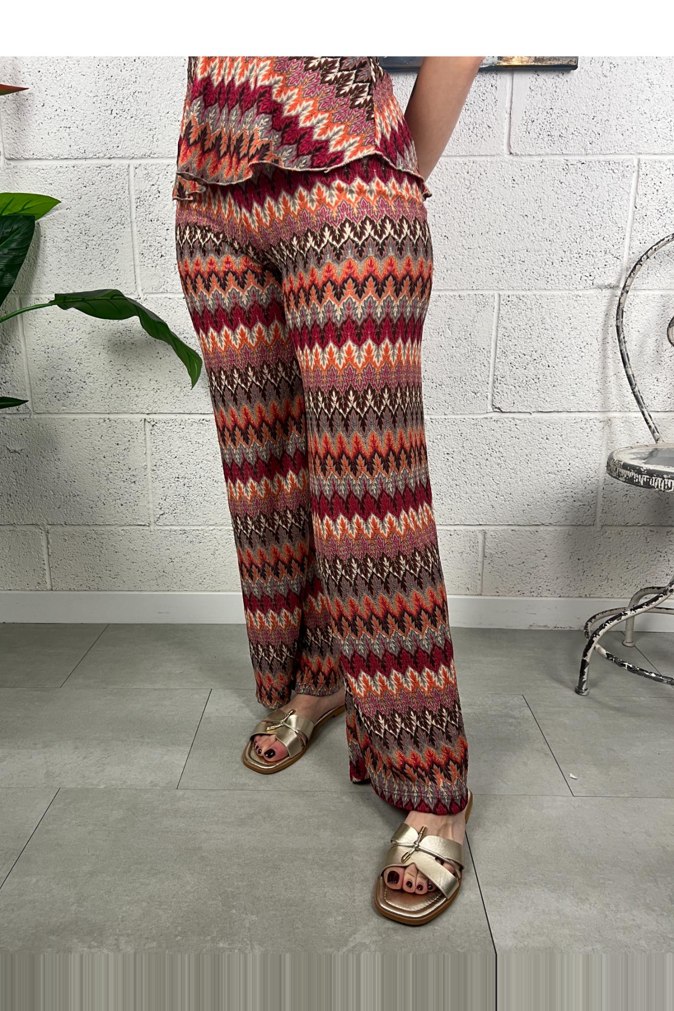 SUSY MIX Pantalone stile missoni Susy mix Fucsia