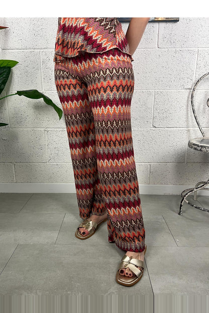 SUSY MIX Pantalone stile missoni Susy mix Fucsia