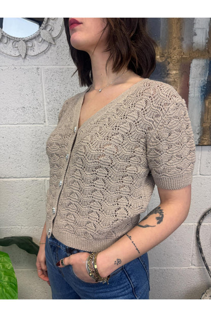 SUSY MIX Cardigan bottoni gioiello Susy mix Corda