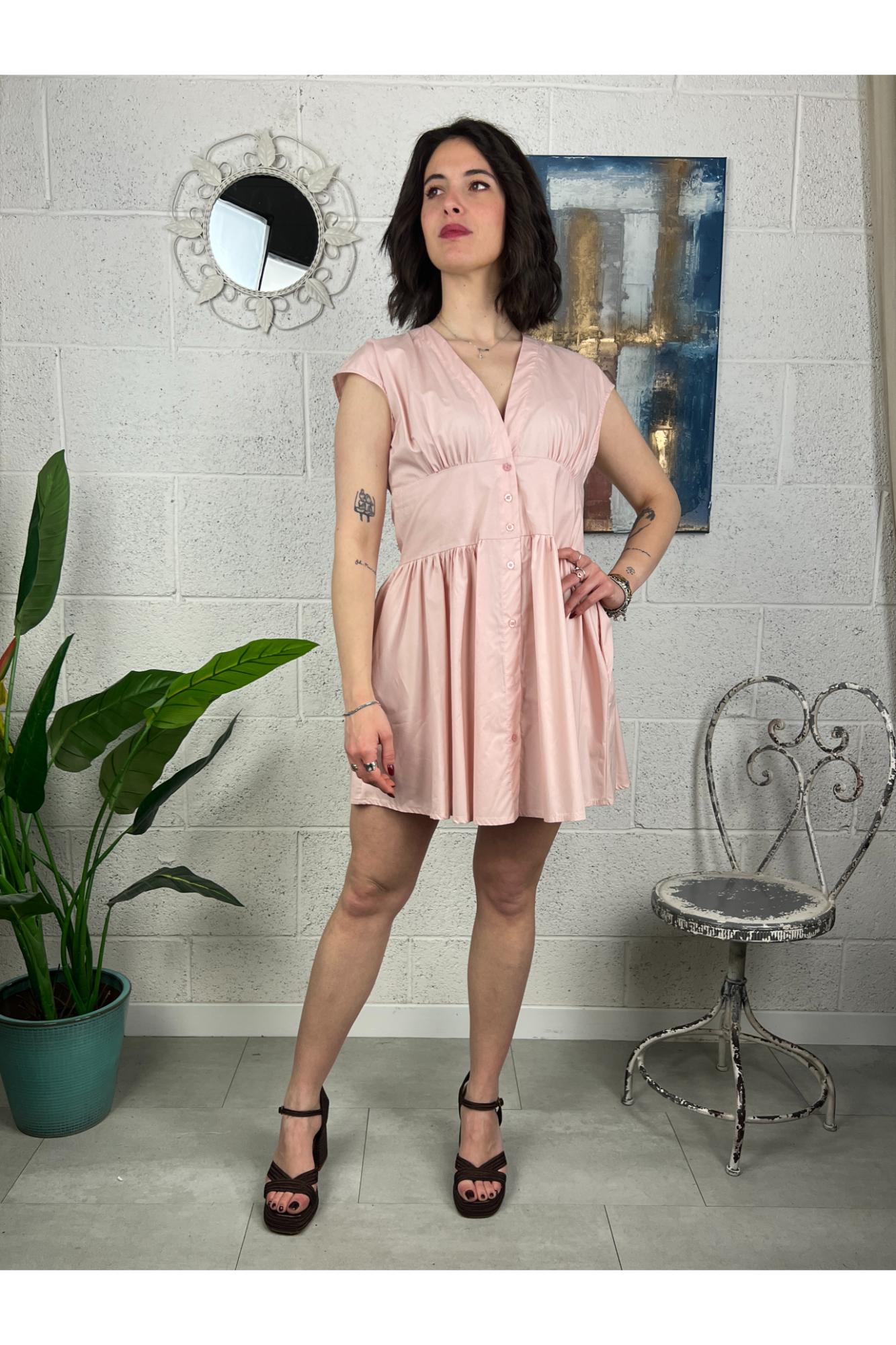 SUSY MIX Abito a v con bottoni Susy mix Rosa