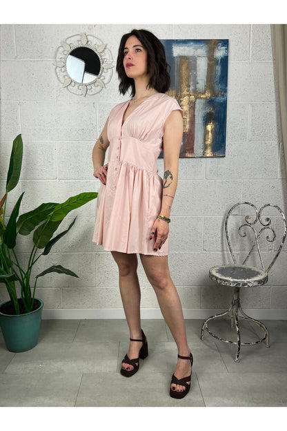 SUSY MIX Abito a v con bottoni Susy mix Rosa