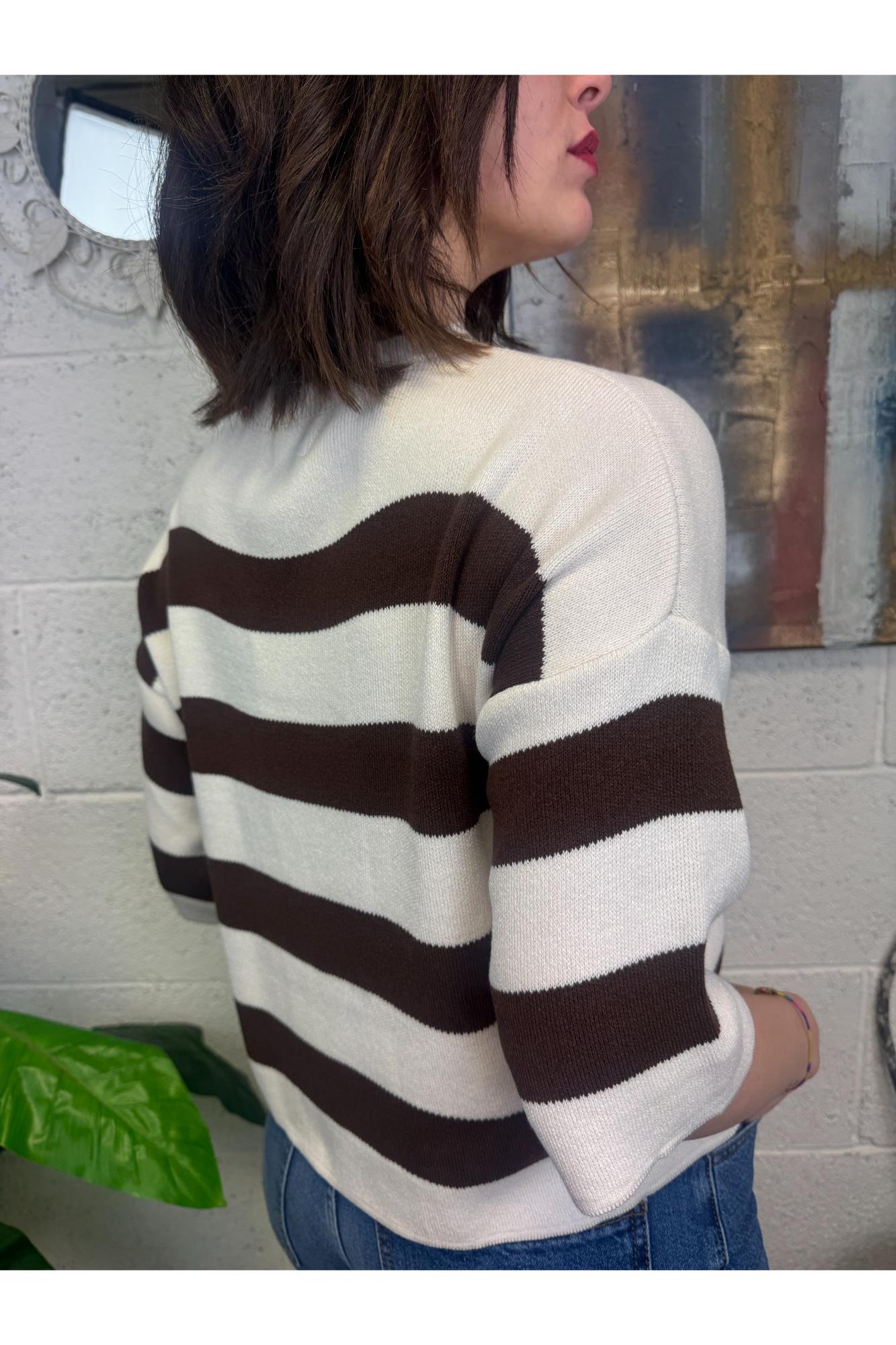 SUSY MIX Maglia rigata Susy mix Moro