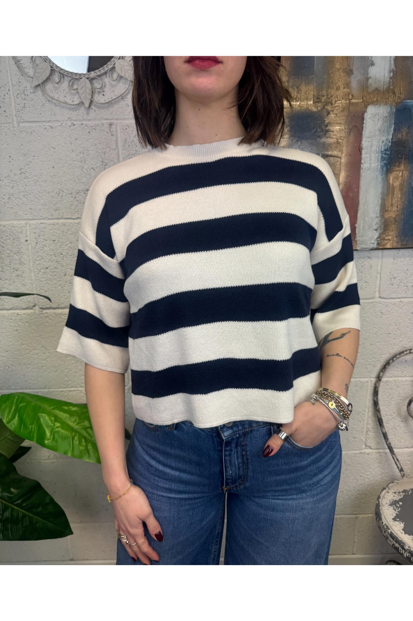 SUSY MIX Maglia rigata Susy mix Moro