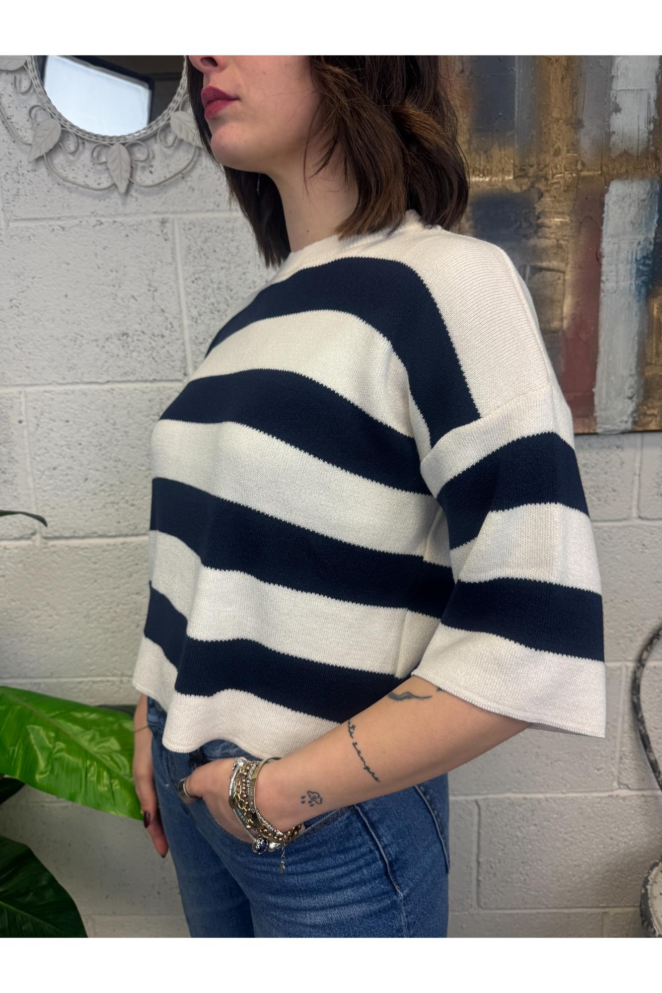 SUSY MIX Maglia rigata Susy mix Moro