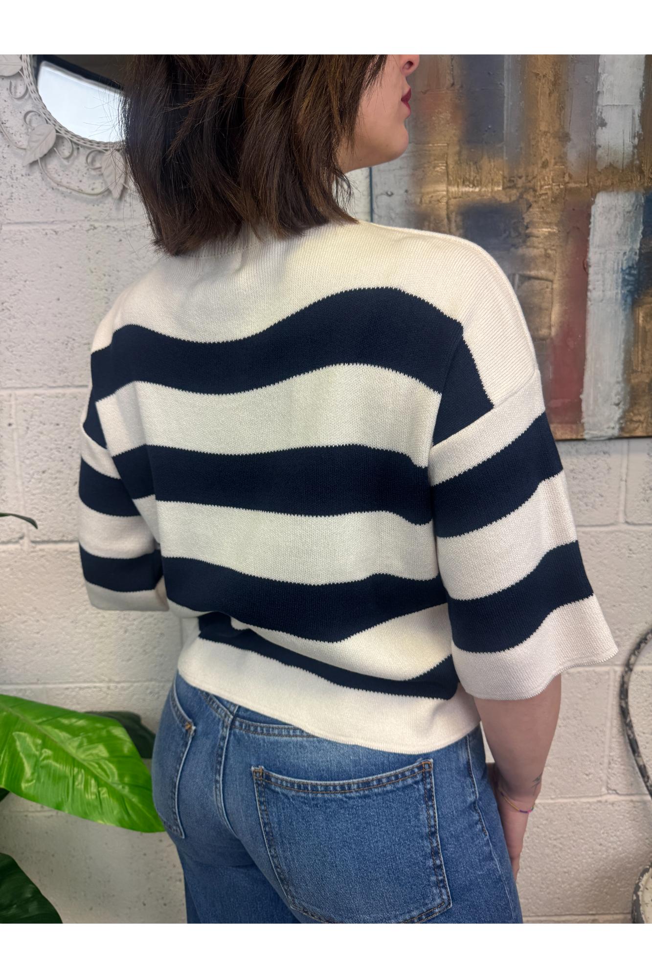 SUSY MIX Maglia rigata Susy mix Moro