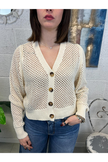 SUSY MIX Cardigan traforato Susy mix Latte