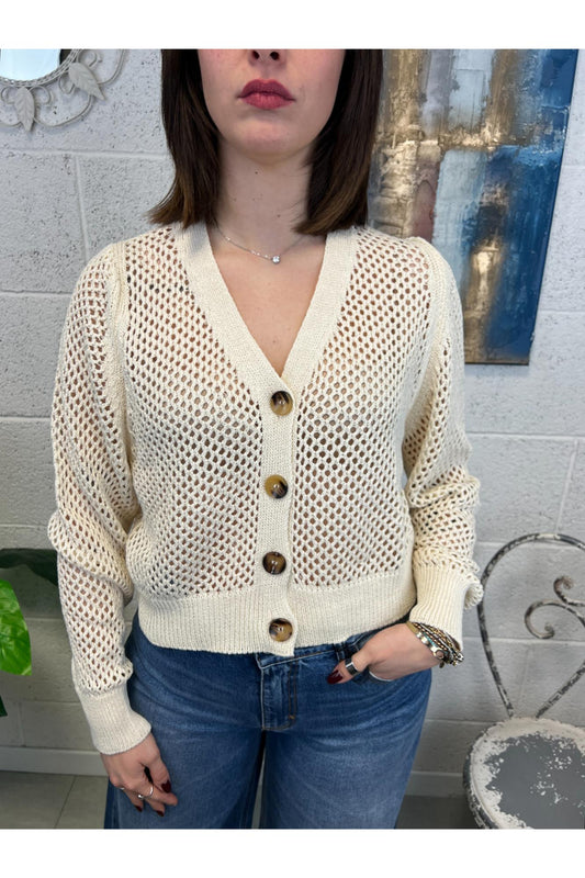 SUSY MIX Cardigan traforato Susy mix Latte