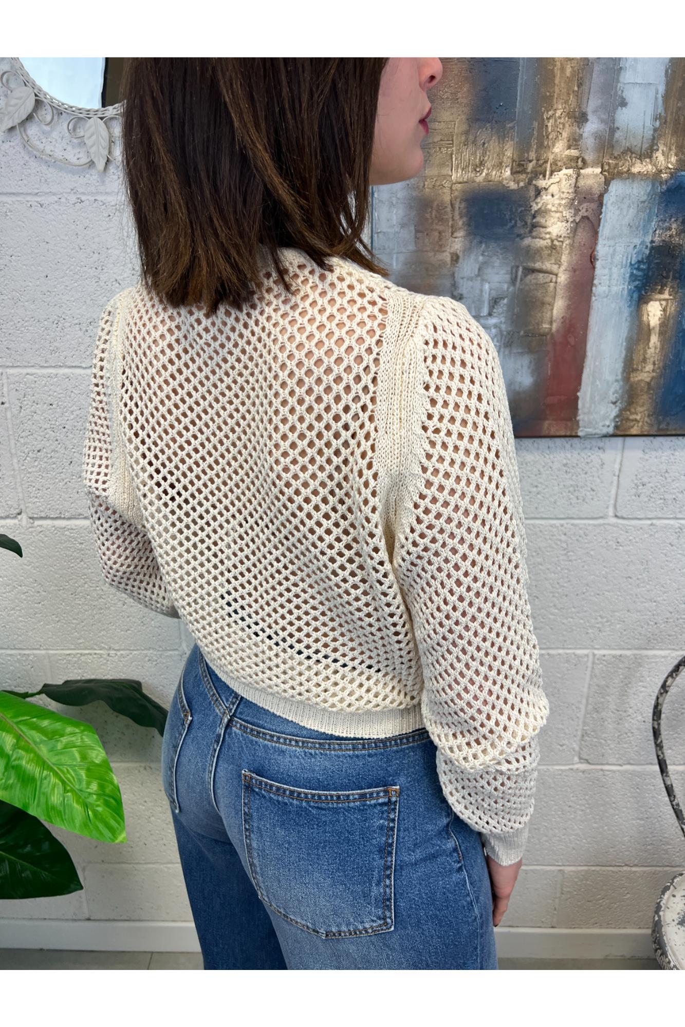 SUSY MIX Cardigan traforato Susy mix Latte