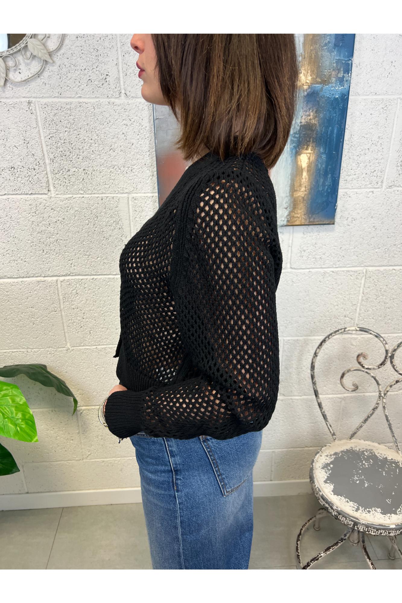 SUSY MIX Cardigan traforato Susy mix Nero