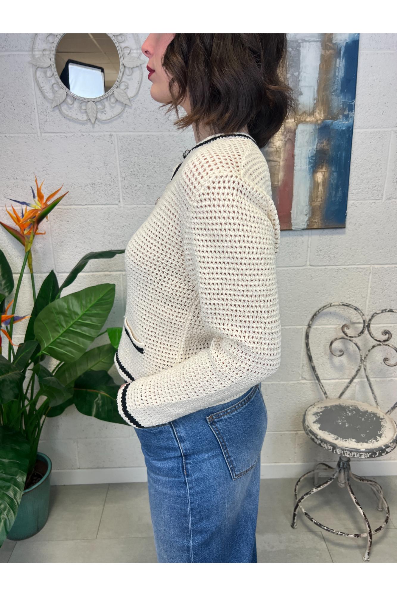 SUSY MIX Maglia chanel Susy mix Crema