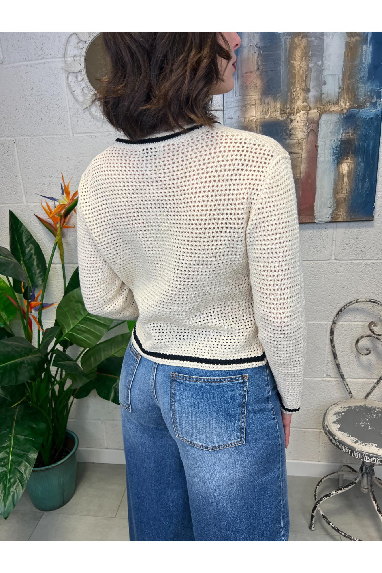 SUSY MIX Maglia chanel Susy mix Crema