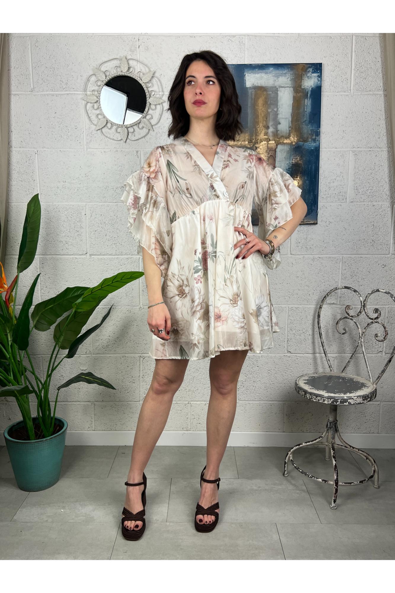 SUSY MIX Abito floreale Susy mix Latte