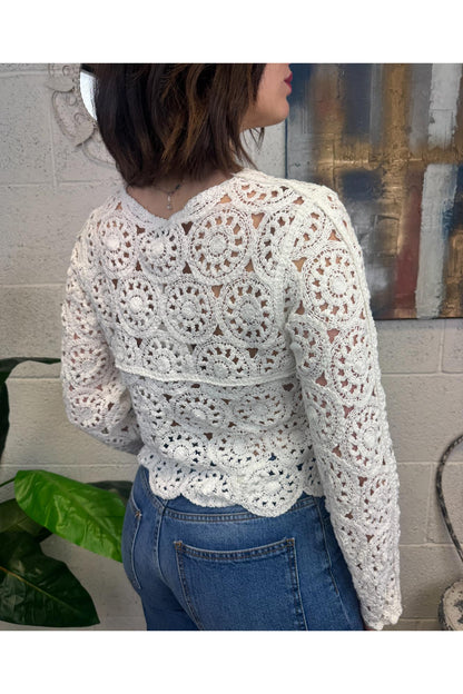 SUSY MIX Cardigan uncinetto Susy mix Bianco