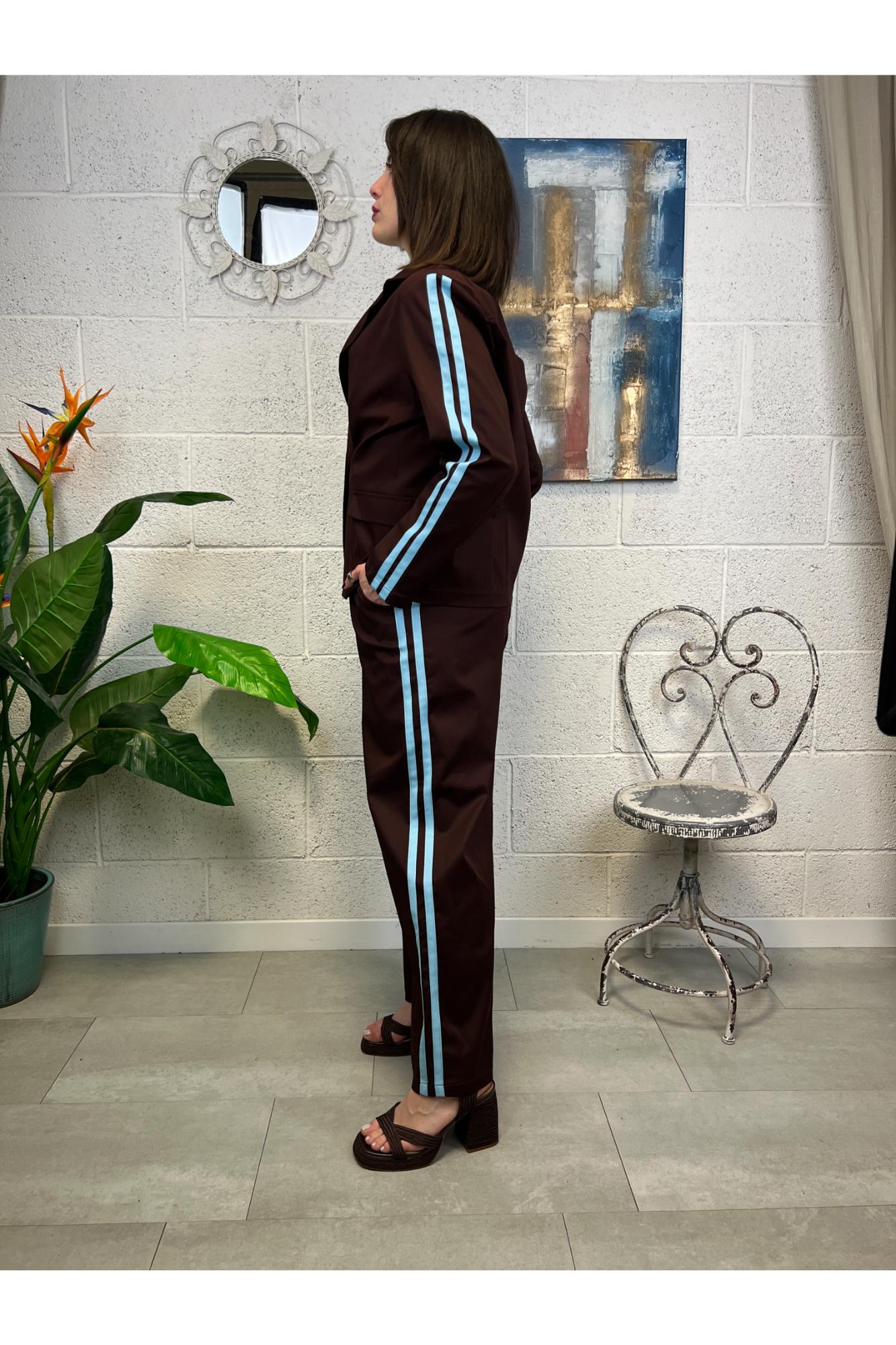 SUSY MIX Pantalone con bande Susy mix Moro