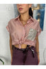 camicia con taschino di paillettes susy mix 26321 28578053