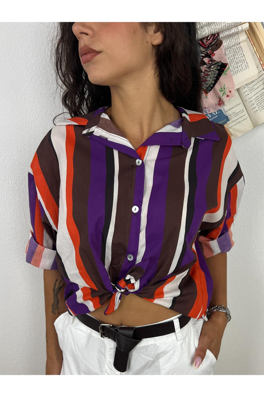SUSY MIX Camicia rigata Susy mix Arancio