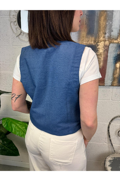 SUSY MIX Gilet ricamato Susy mix Jeans