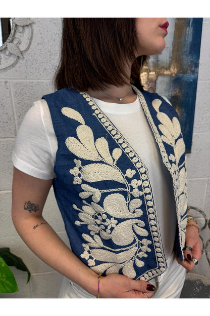 SUSY MIX Gilet ricamato Susy mix Jeans