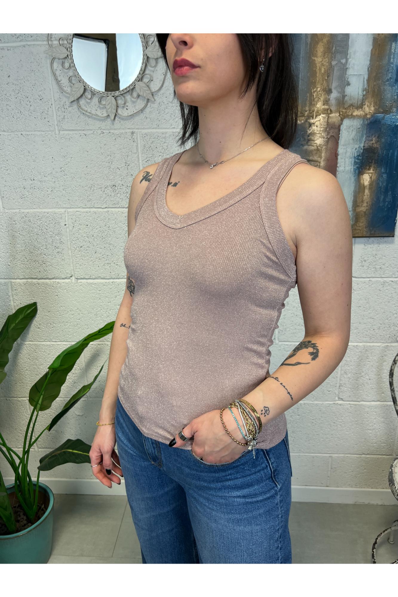 SUSY MIX Canottiera con lurex Susy mix Cameo