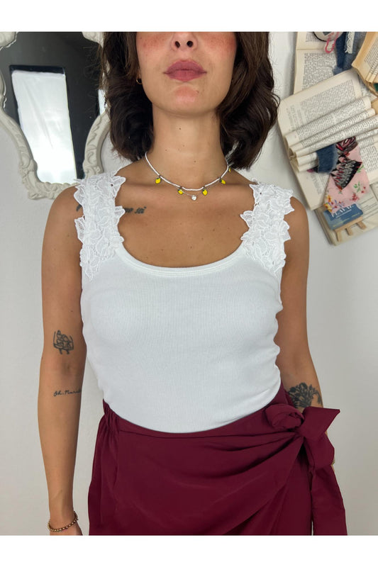 Maglia con pizzo Susy mix