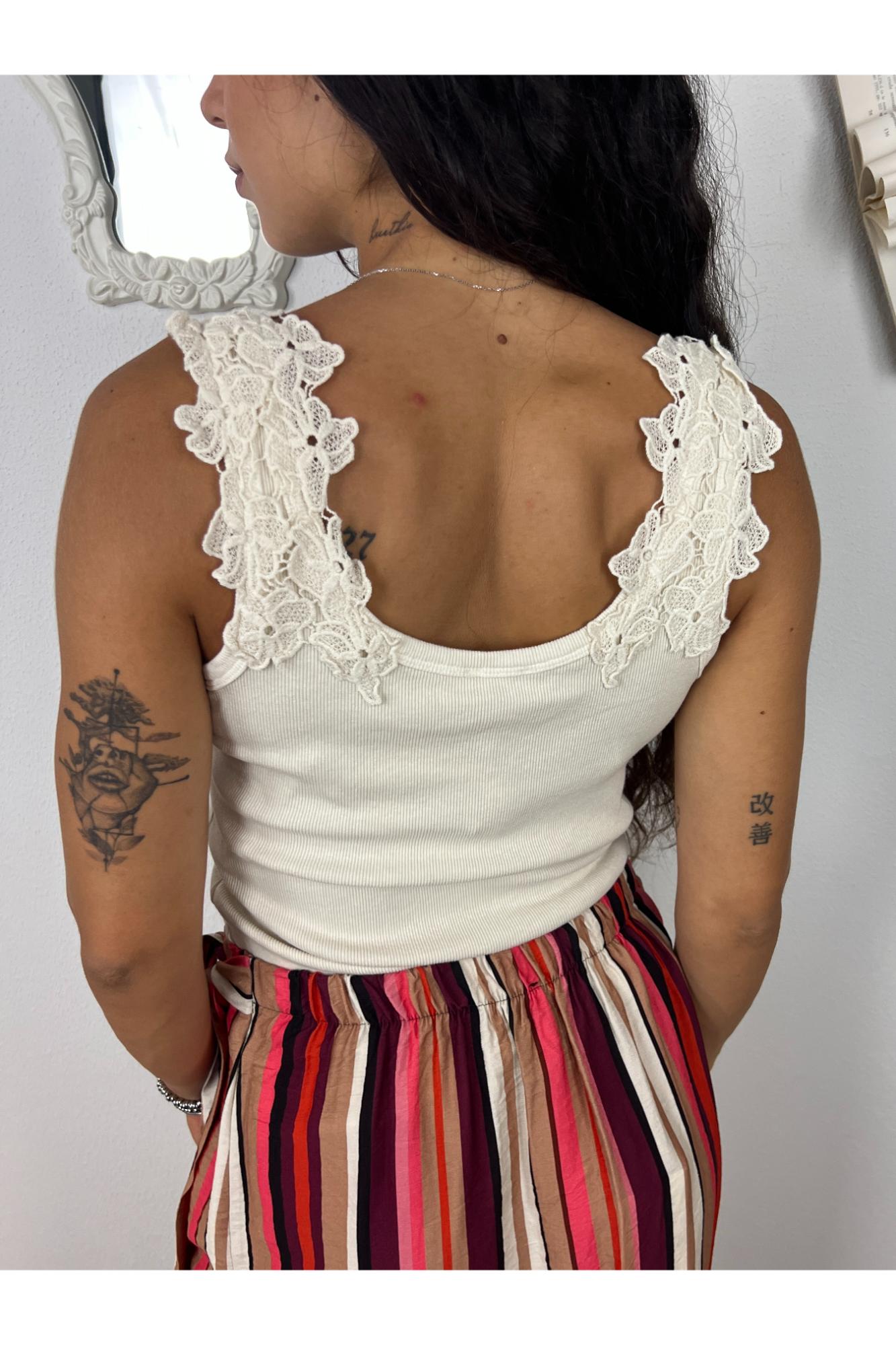 Maglia con pizzo Susy mix