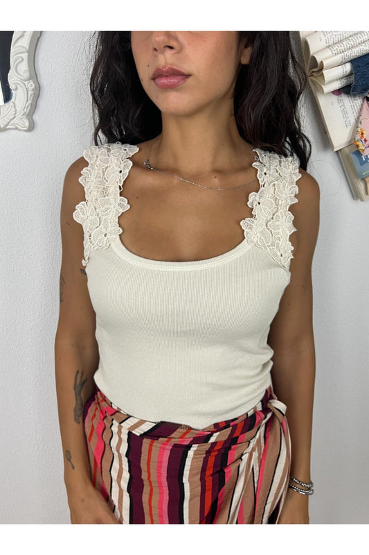 Maglia con pizzo Susy mix