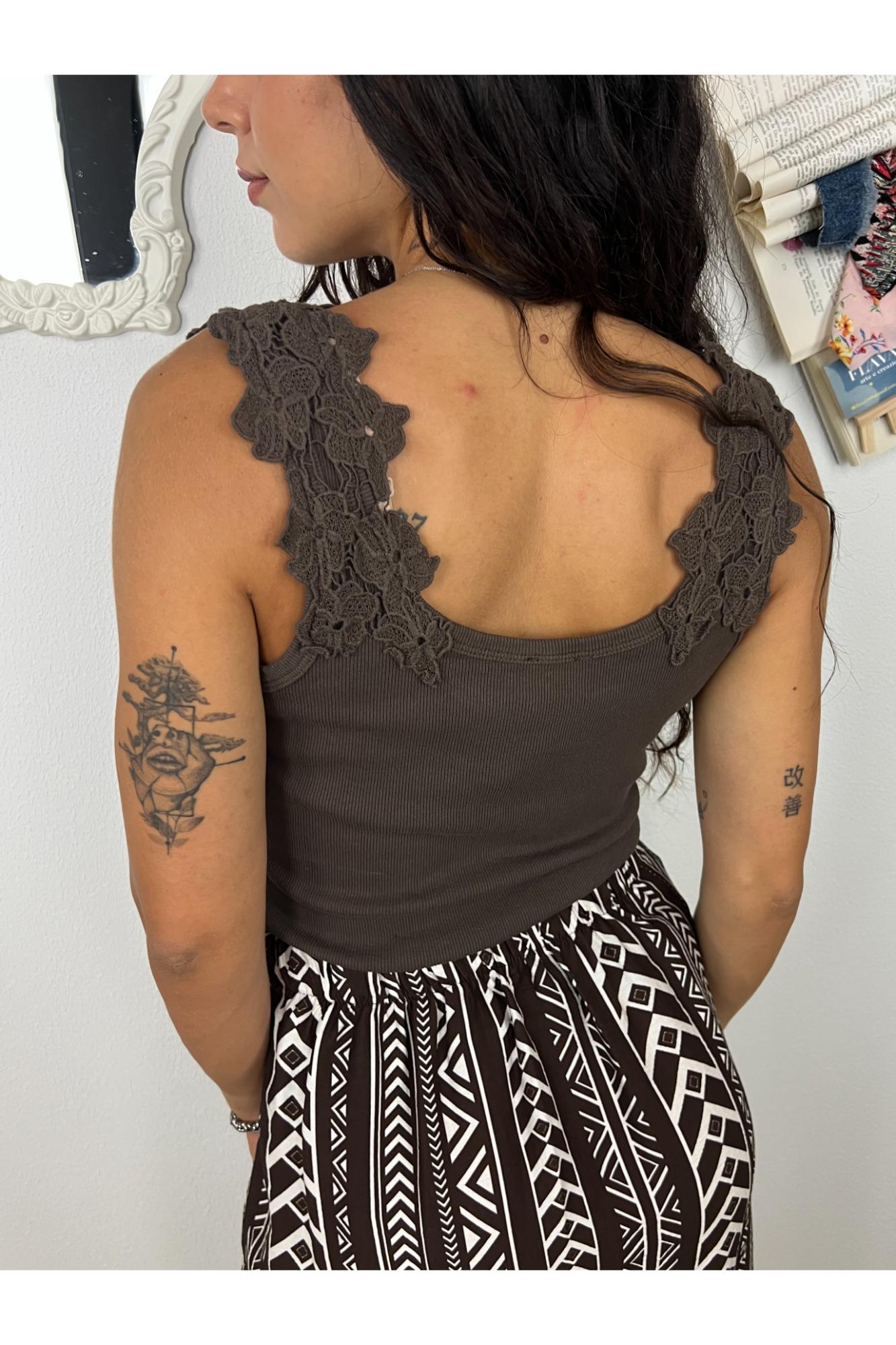 Maglia con pizzo Susy mix