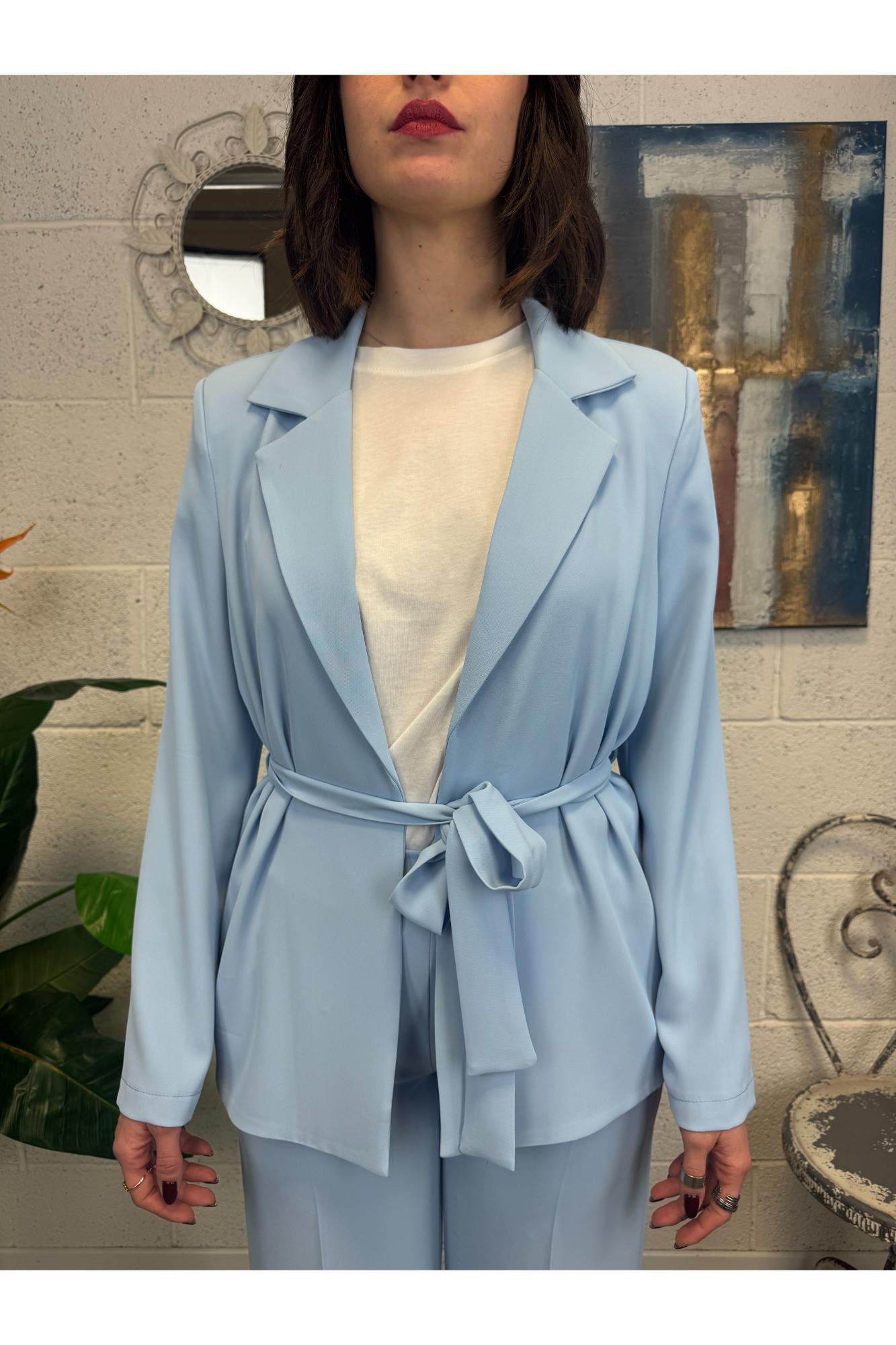 SUSY MIX Completo giacca e pantalone Susy mix Celeste