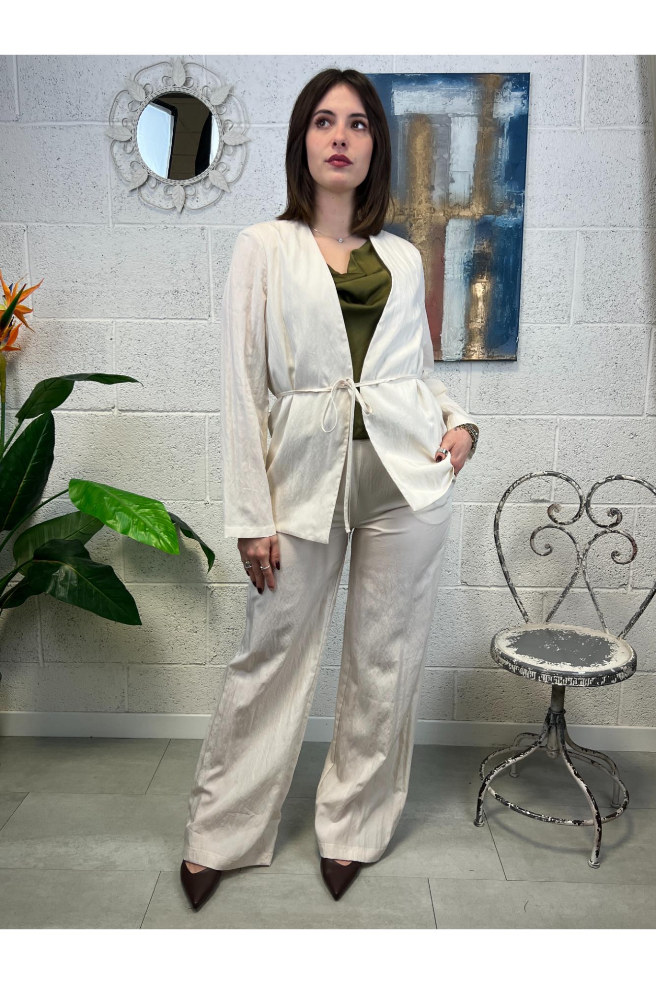 SUSY MIX Completo giacca e pantalone Susy mix Panna