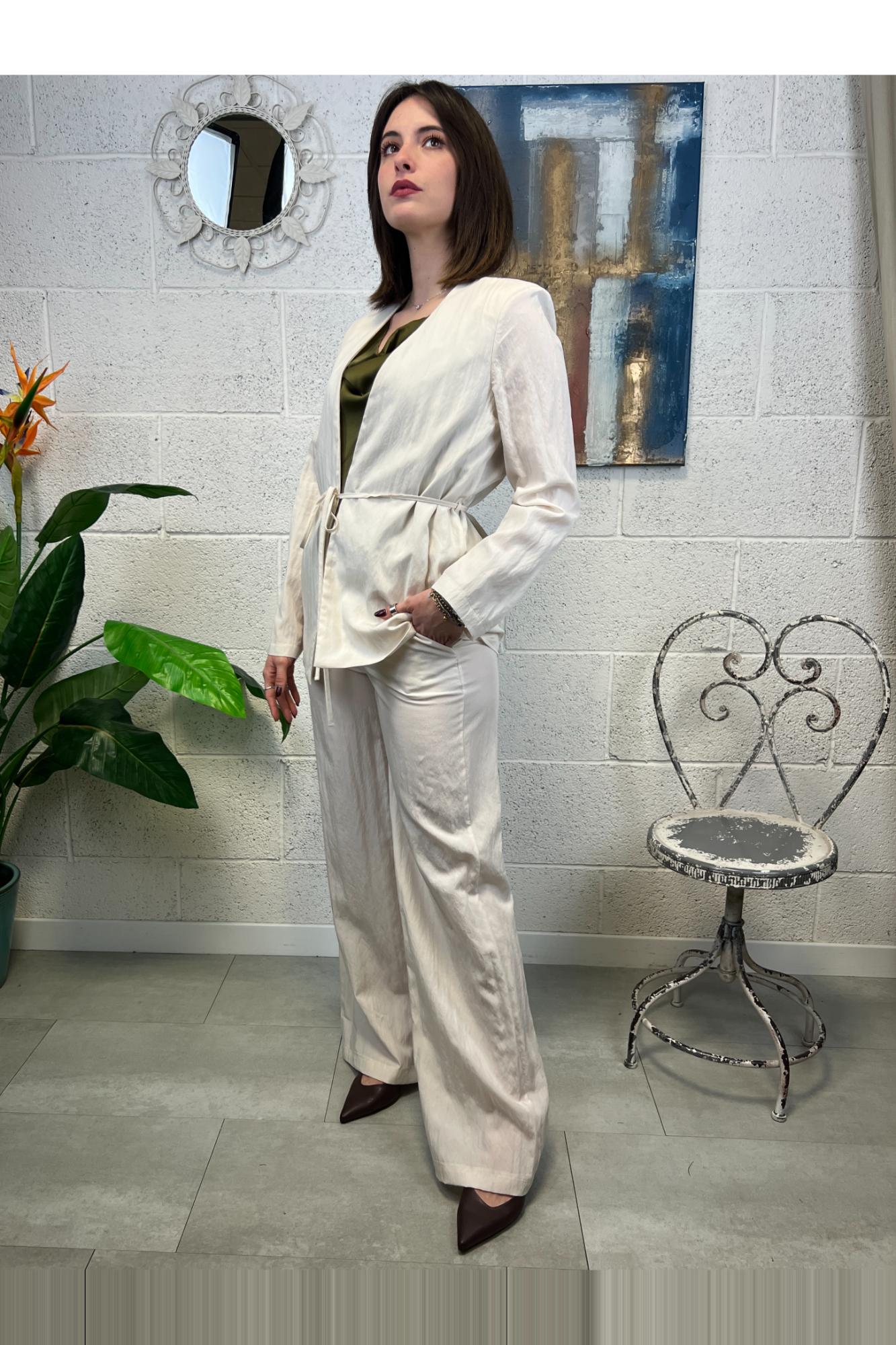 SUSY MIX Completo giacca e pantalone Susy mix Panna