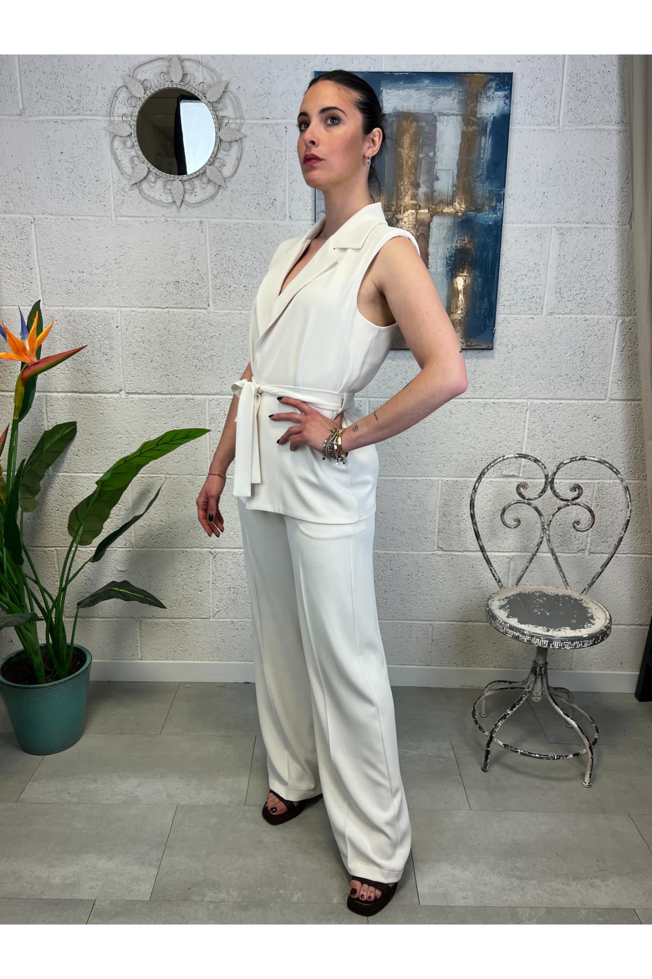 SUSY MIX Completo gilet e pantalone Susy mix Burro