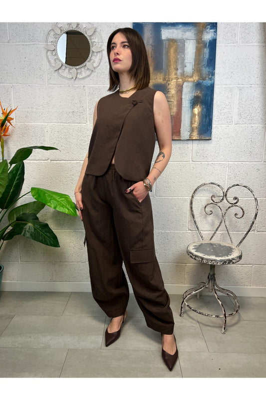 SUSY MIX Completo gile + pantalone Susy mix Moro