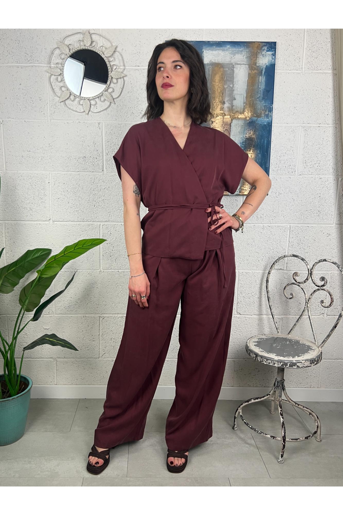 SUSY MIX Completo cassacca e pantalone Susy mix Vino