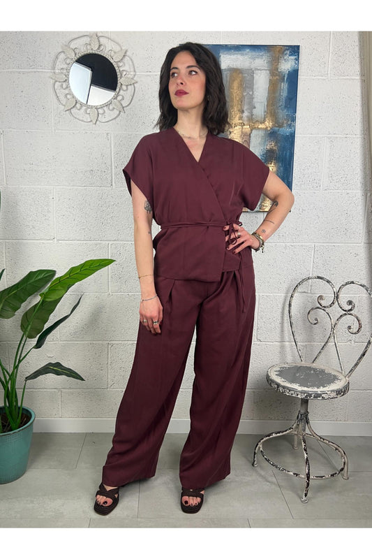 SUSY MIX Completo cassacca e pantalone Susy mix Vino