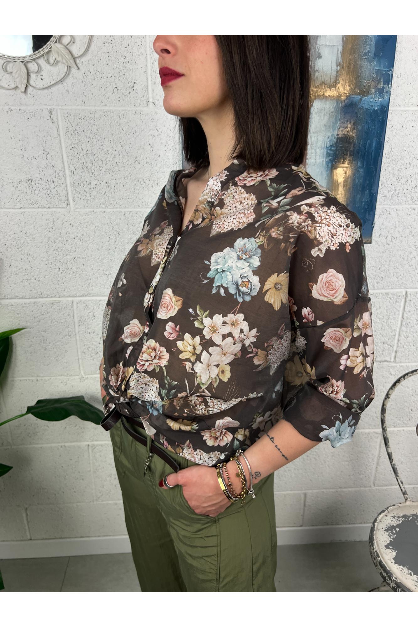SUSY MIX Camicia fiorata Susy mix Moro