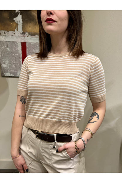 SUSY MIX Maglia rigata Susy mix Beige