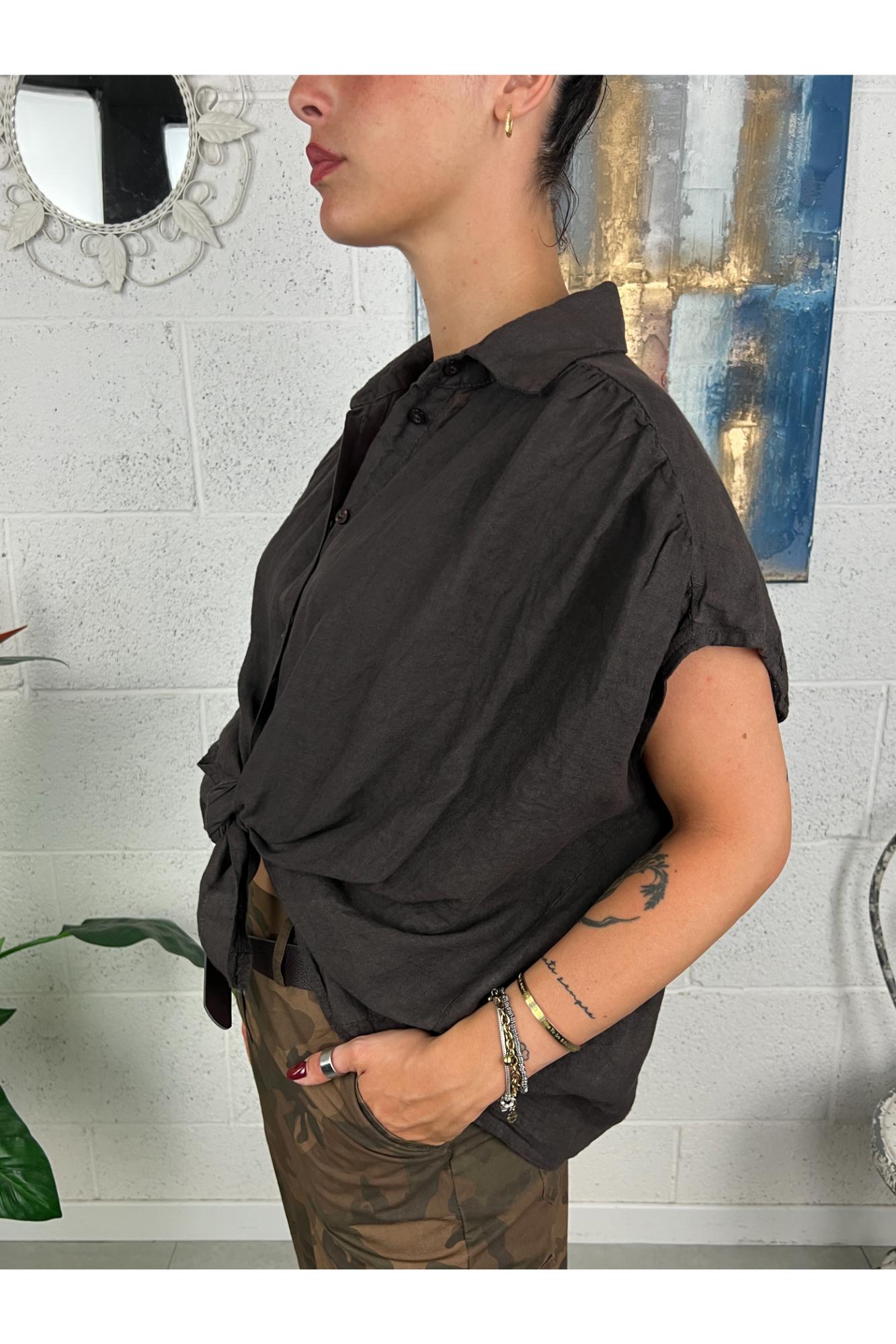 SUSY MIX Camicia di lino Susy mix Moro