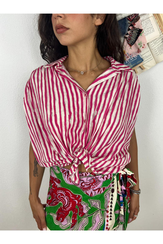 SUSY MIX Camicia rigata Susy mix Fuxia
