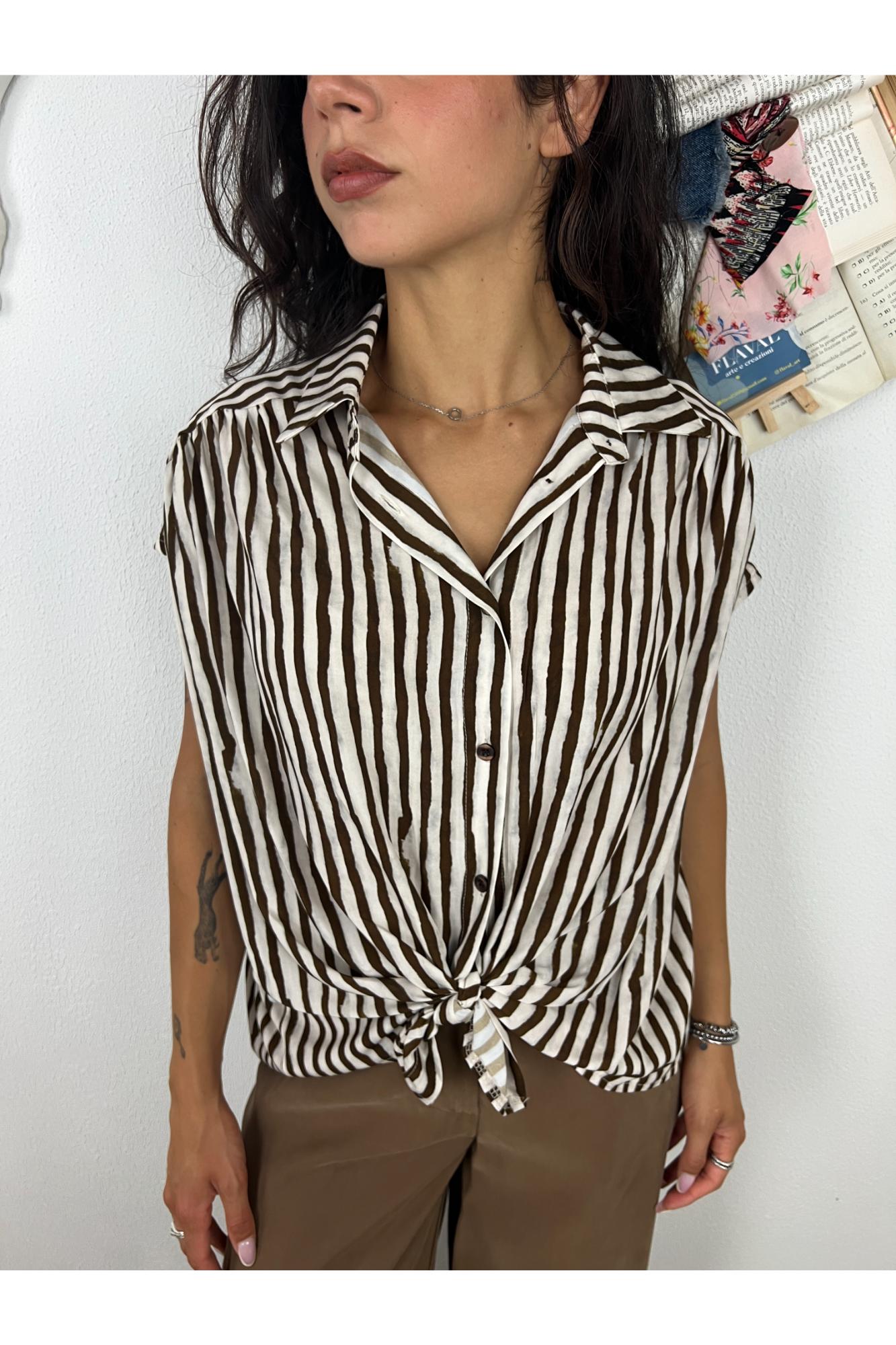 SUSY MIX Camicia rigata Susy mix Moro