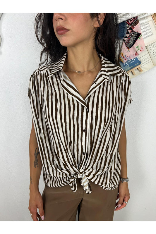 SUSY MIX Camicia rigata Susy mix Moro