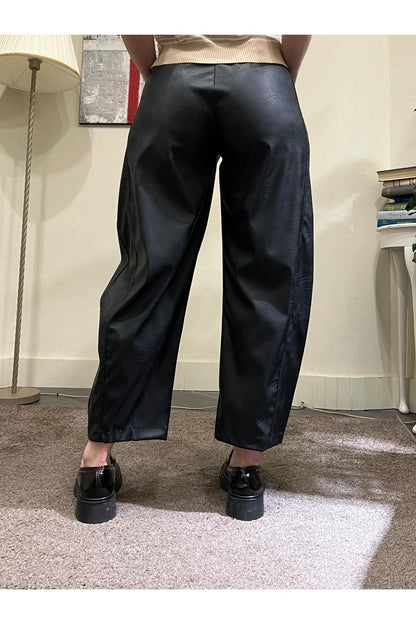 SUSY MIX Pantalone in ecopelle Susy mix Nero