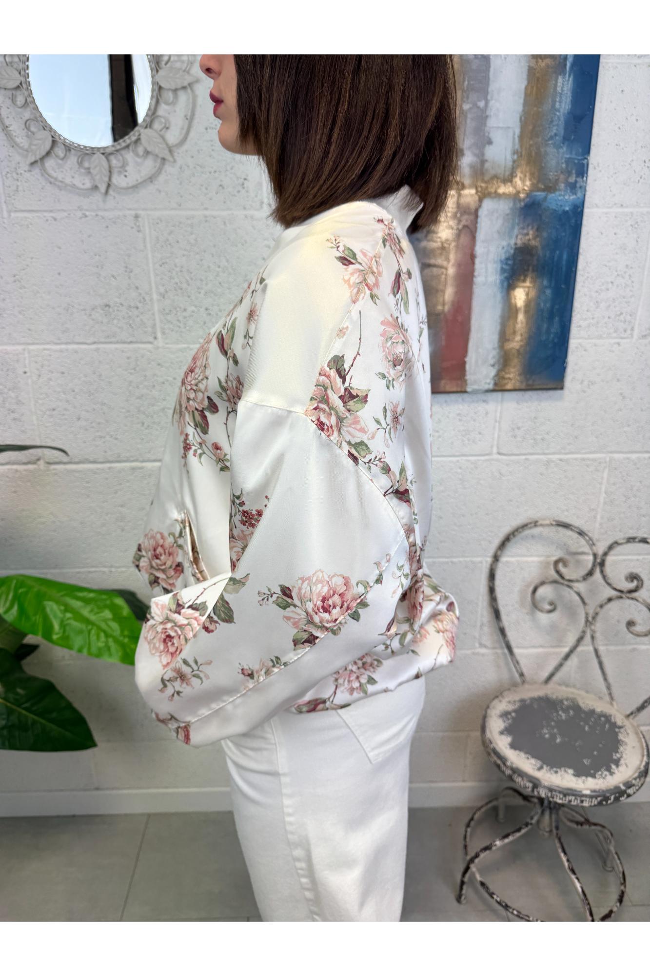 SUSY MIX Bomber fiorato Susy mix Burro
