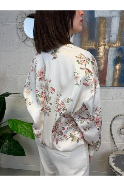 SUSY MIX Bomber fiorato Susy mix Burro
