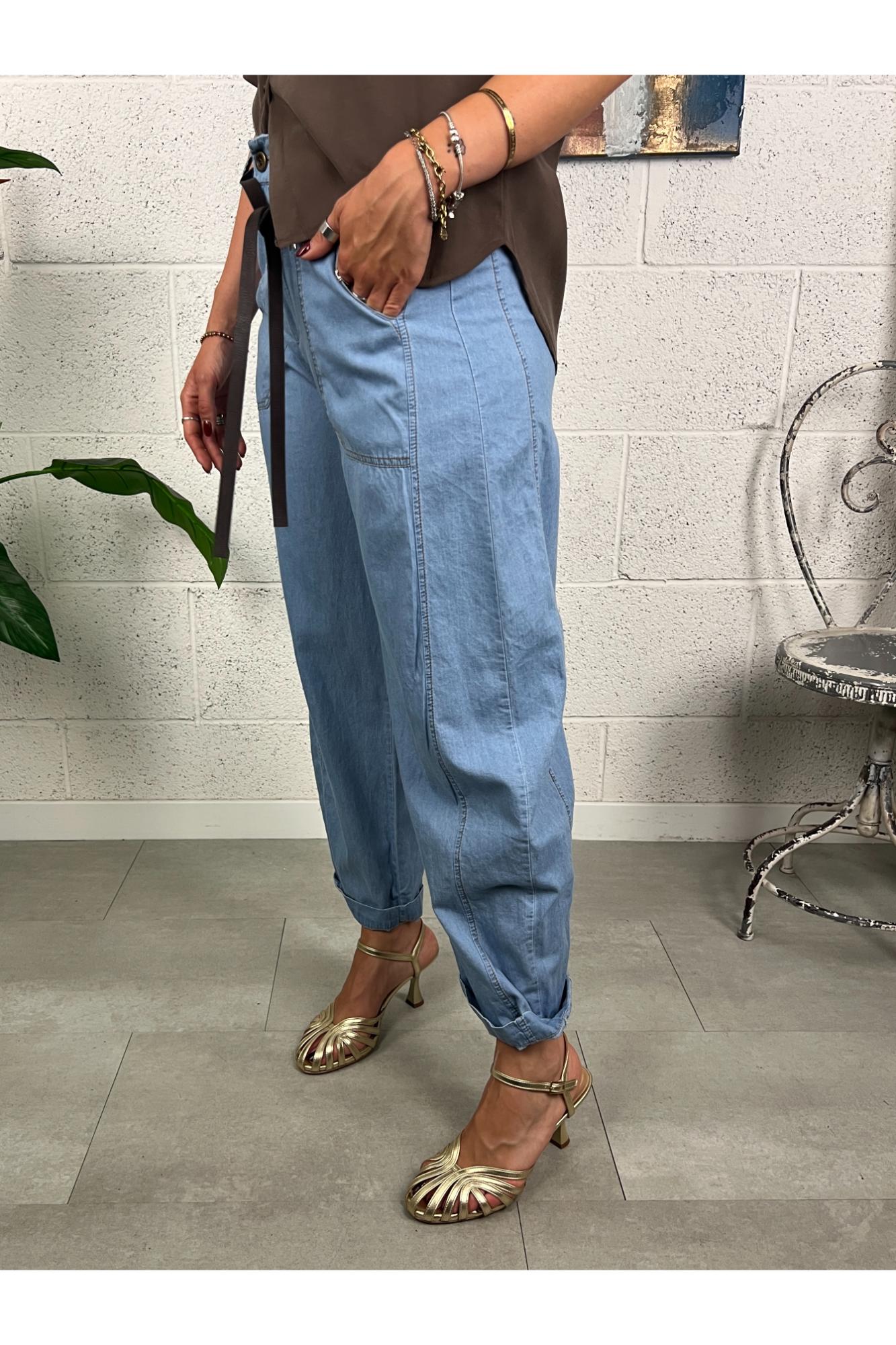 SUSY MIX Pantalone stellina tela di jeans Susy mix Jeans