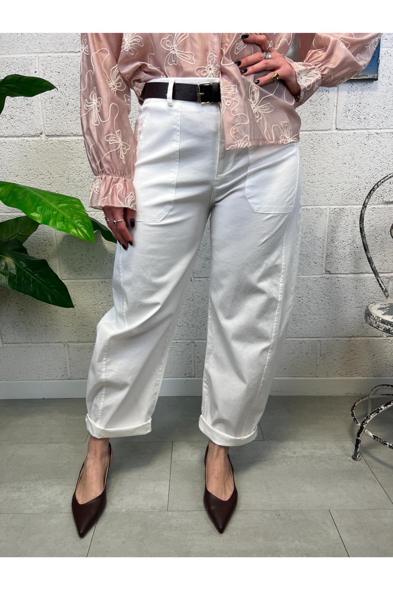SUSY MIX Pantalone stellina leggera Susy mix Latte