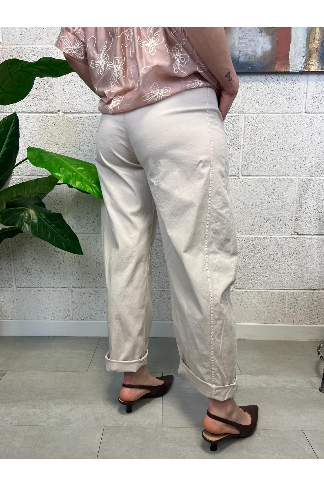 SUSY MIX Pantalone stellina leggera Susy mix Sabbia