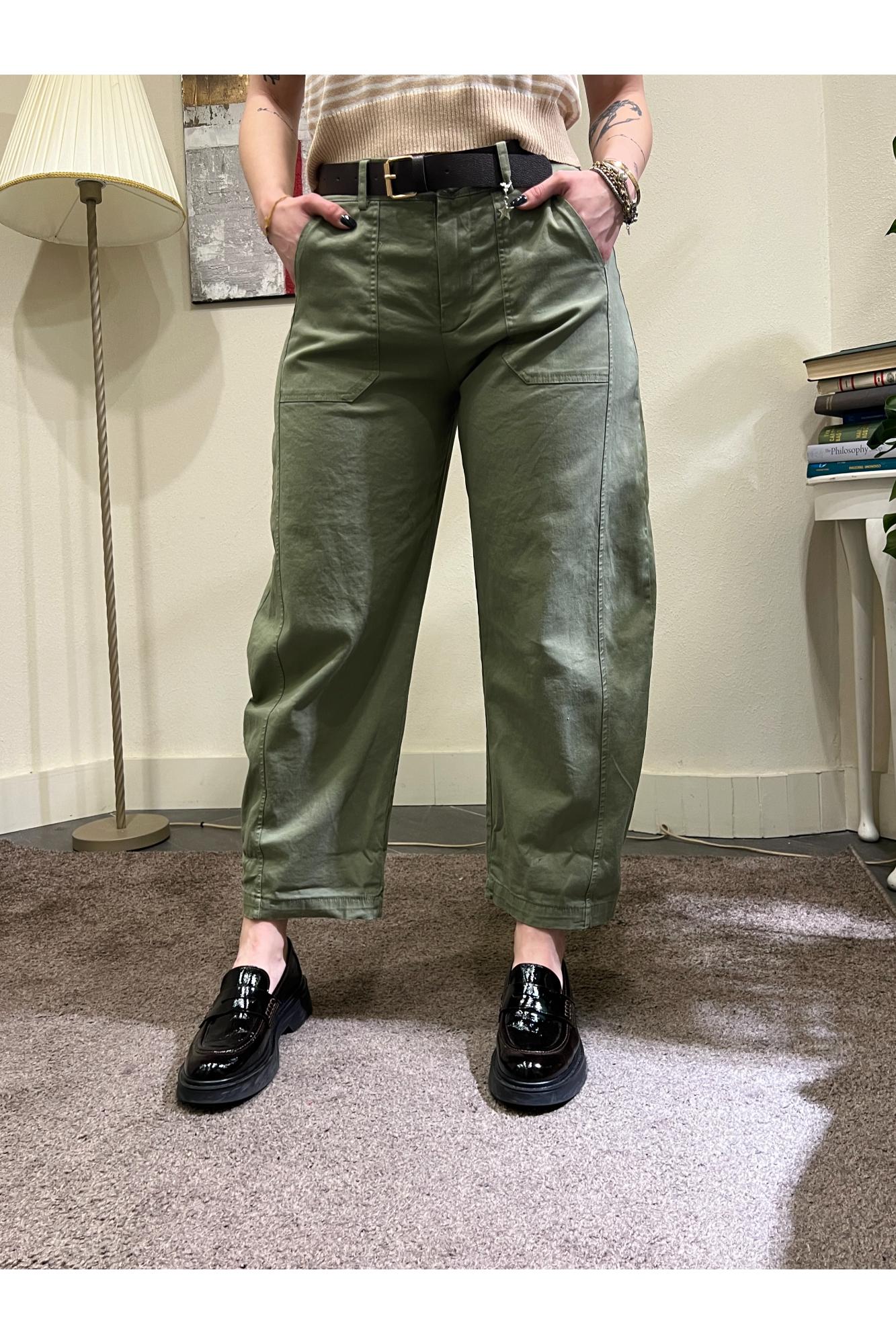 SUSY MIX Pantalone baloon Susy mix Verde militare