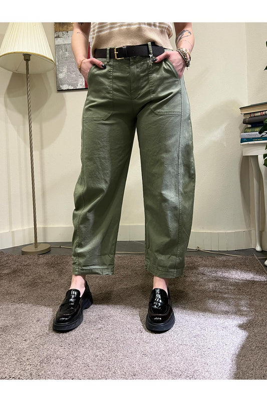 SUSY MIX Pantalone baloon Susy mix Verde militare