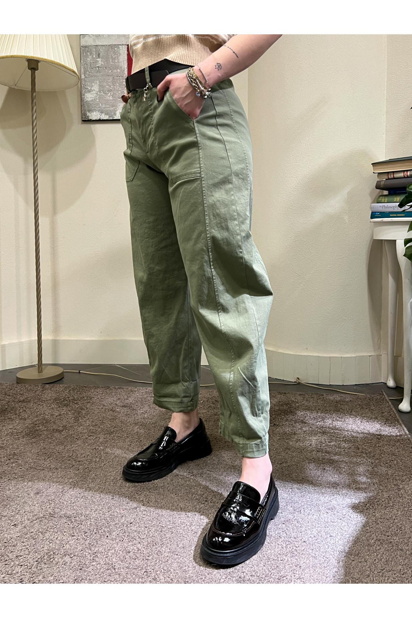 SUSY MIX Pantalone baloon Susy mix Verde militare